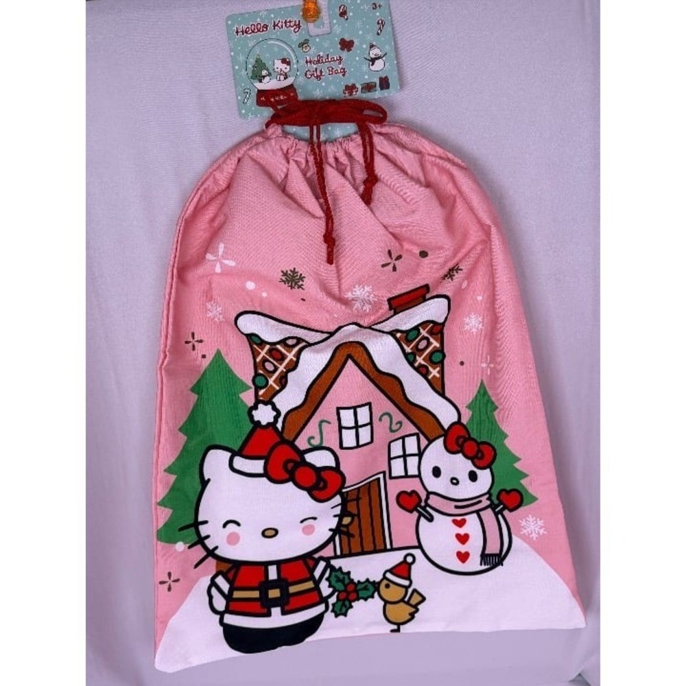 Hello‎ Kitty Christmas Canvas Santa Gift Bag